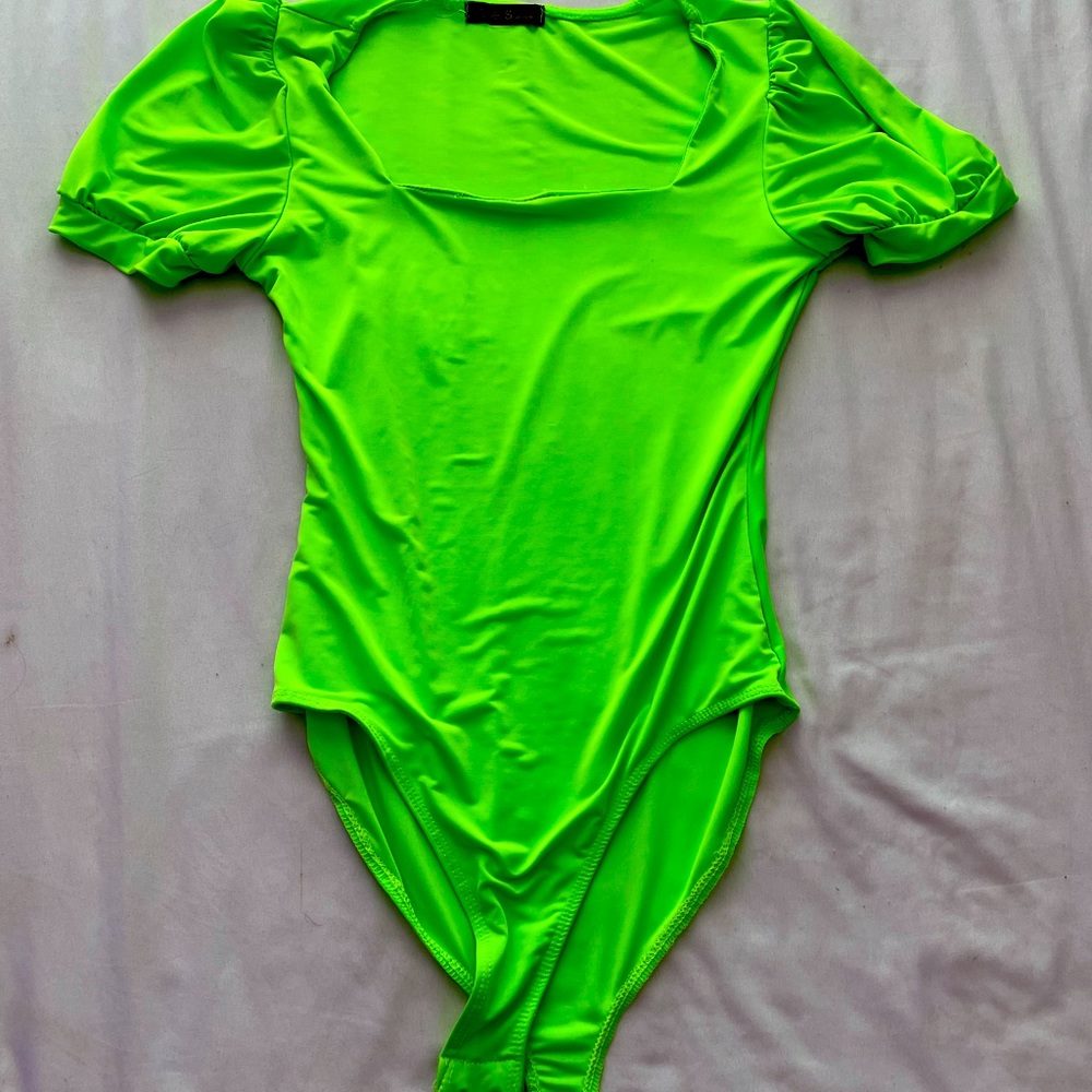 Neon Green Womens Medium Body Suit